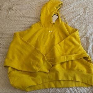 Nike Yellow Hooded Long Sleeve Sweatshirt